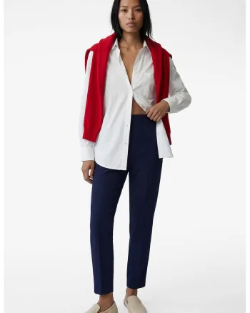 Pantaloni crop conici, Albastru inchis