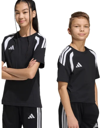 Tricou din bumbac cu logo pentru fotbal Tiro26, Alb/Negru