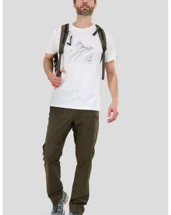 Pantaloni cu talie ajustabila, pentru trekking Elkford, Kaki inchis