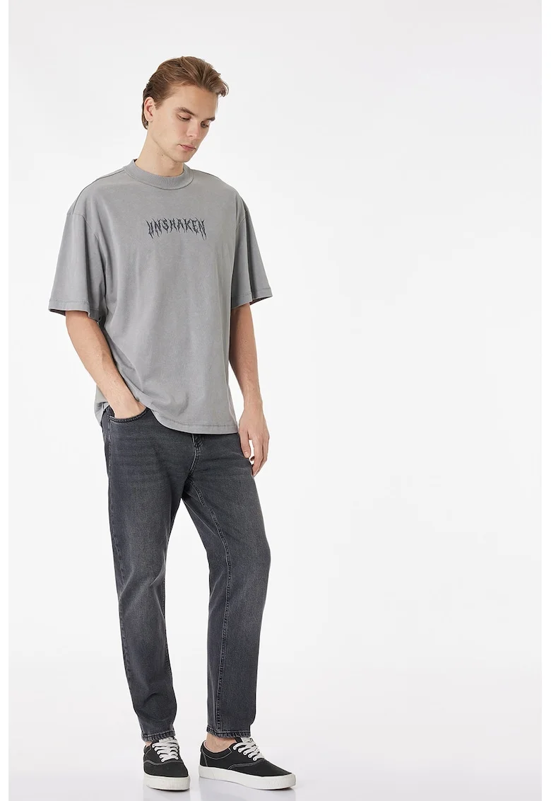 Blugi conici regular fit Joe, Gri antracit