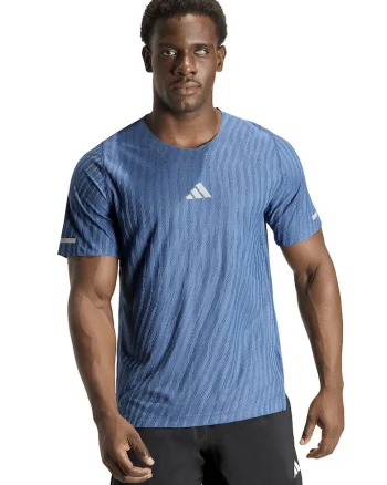 Tricou texturat cu detalii reflectorizante, pentru alergare, Albastru deschis