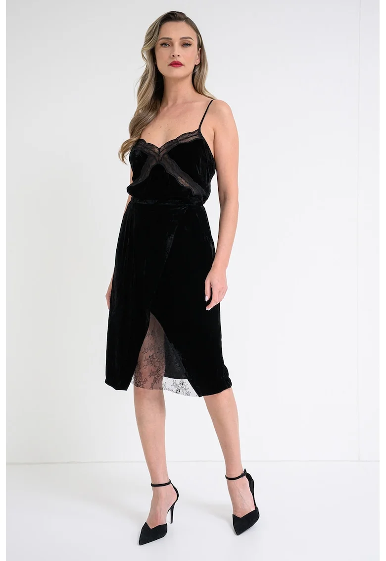 Top din amestec de matase Cishi, Negru