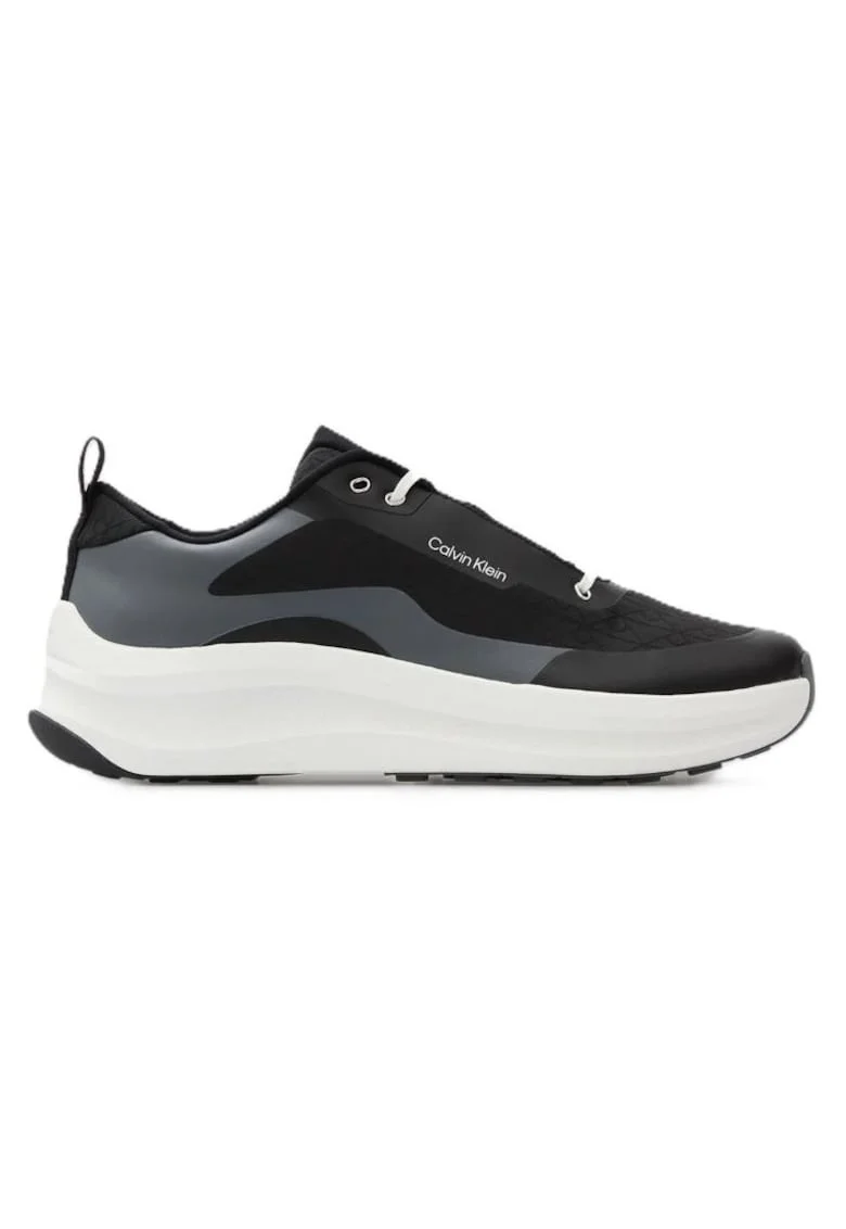 Pantofi sport barbati  CHUNKY RUNNER LACE UP MIX AOP, Bumbac, Negru, Negru