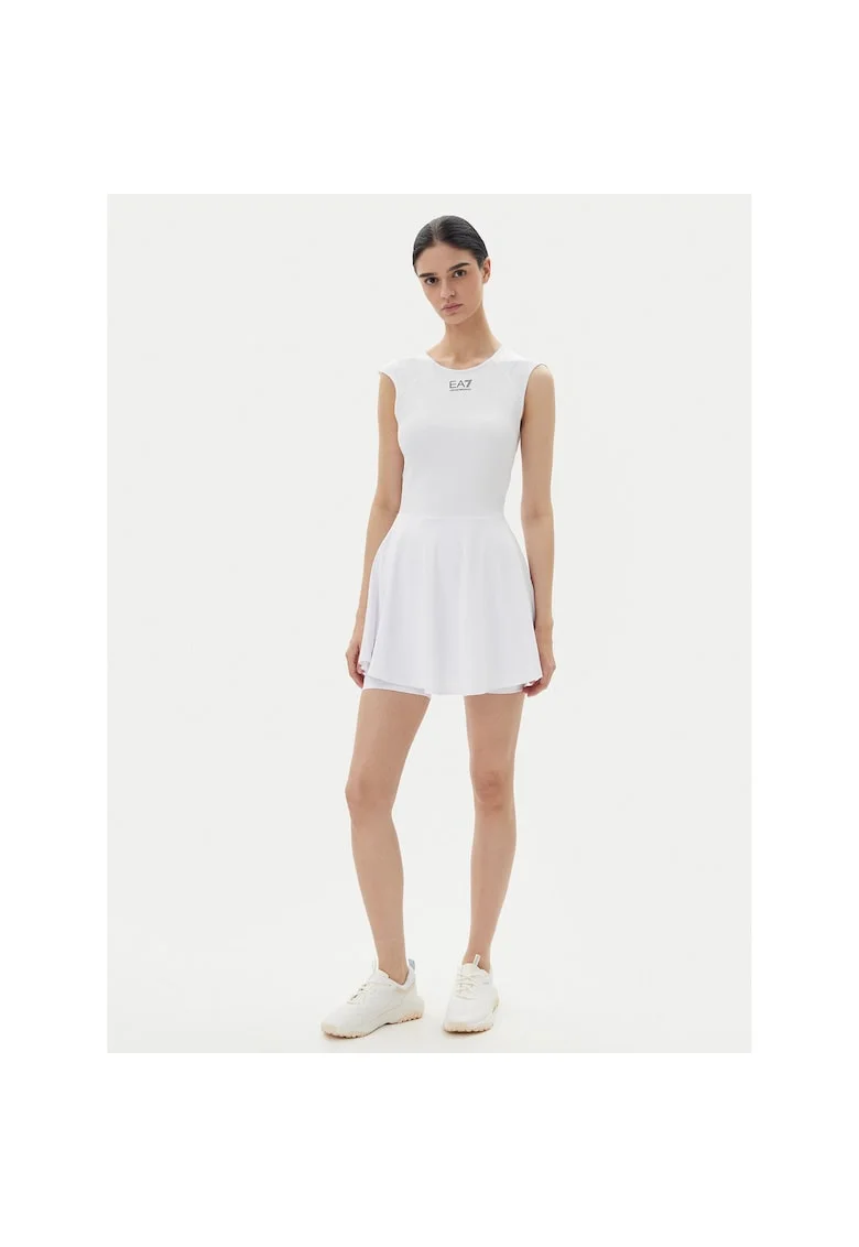 Rochie sport dama,  tenis, sintetic, alb,