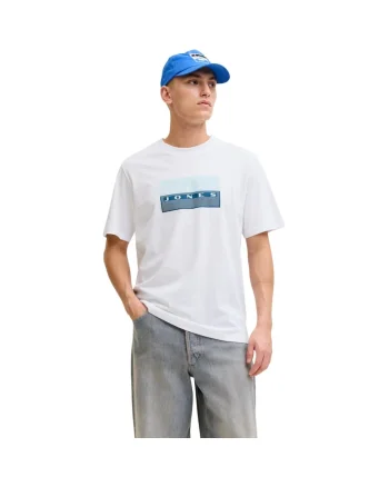 Tricou JACK &JONES Fusion Dots Print 59855, Alb