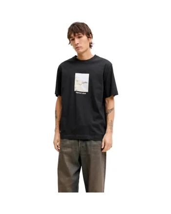 Tricou JACK &JONES Norrebro Photo LN 59872, Negru