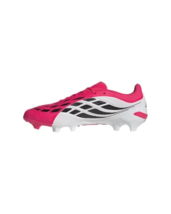 Pantofi pentru fotbal Predator League FG, Alb/Negru/Roz aprins