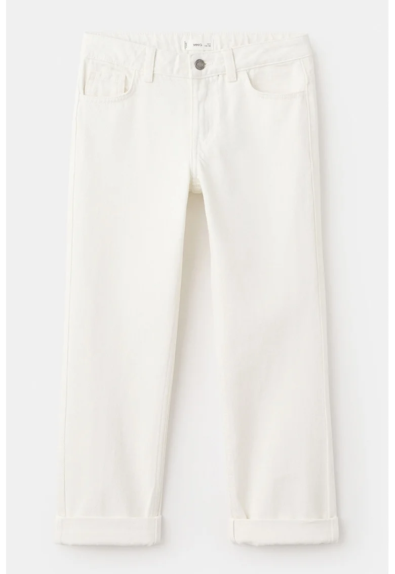 Blugi relaxed fit, Alb murdar