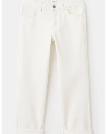 Blugi relaxed fit, Alb murdar