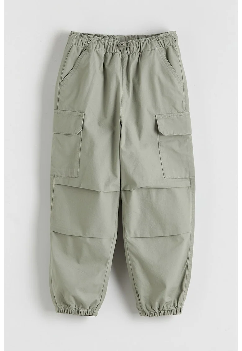 Pantaloni cargo bufanti, Verde pal