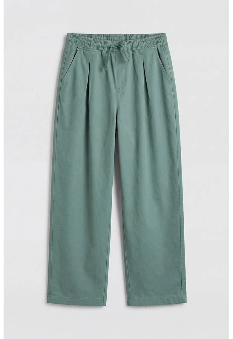Pantaloni relaxed fit de bumbac, Verde