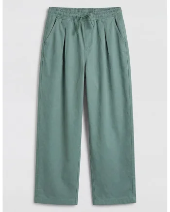 Pantaloni relaxed fit de bumbac, Verde