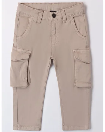 Pantaloni cargo din amestec de bumbac, Bej inchis