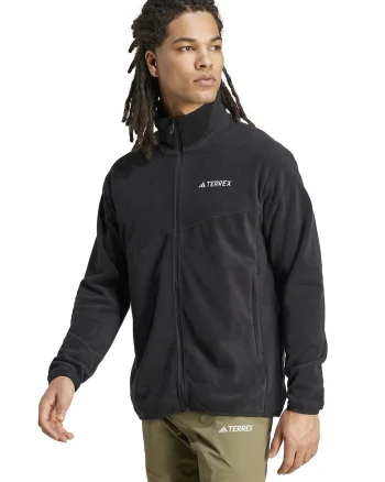 Jacheta din fleece cu fermoar Terrex, Negru
