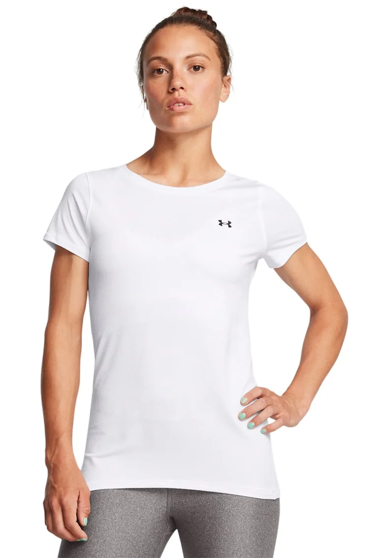 Tricou pentru antrenament HeatGear®, Alb optic/Alb murdar