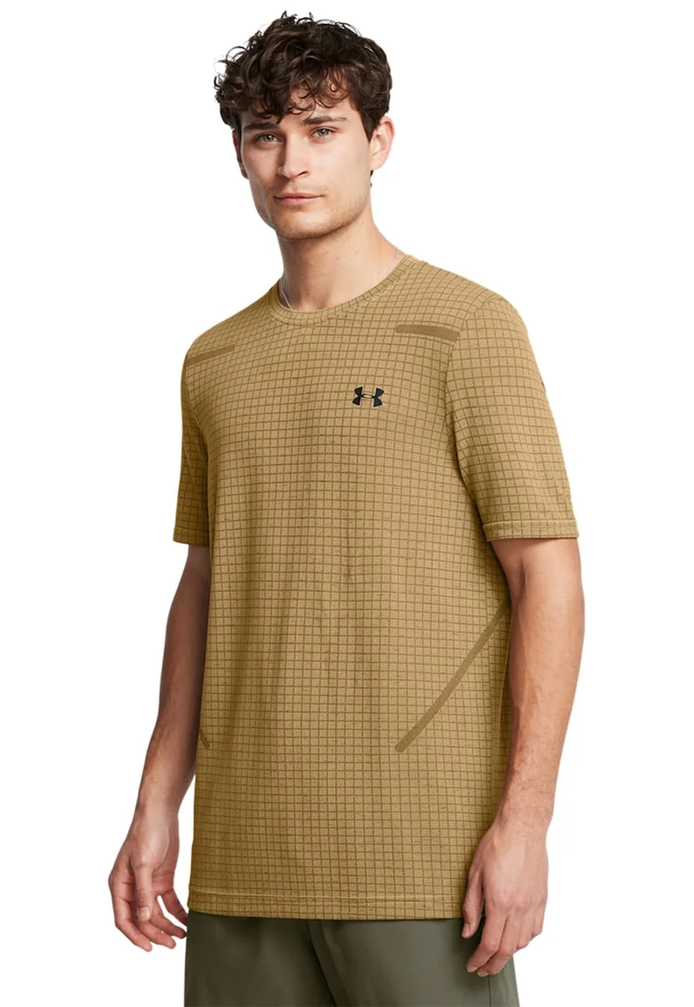 Tricou cu imprimeu logo, pentru fitness Vanish, Bej
