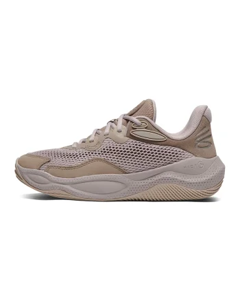 Pantofi textili cu garnituri de pieele pentru baschet Curry Splash, Bej/Bej deschis