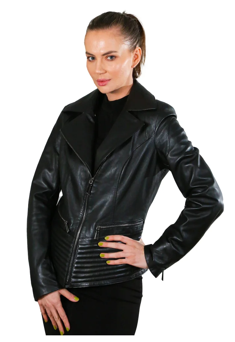 Geaca dama de piele,  Model Elsa 02