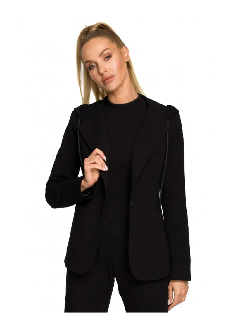 Jacheta dama,  Bumbac/Elastan, Negru1
