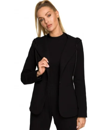 Jacheta dama,  Bumbac/Elastan, Negru1
