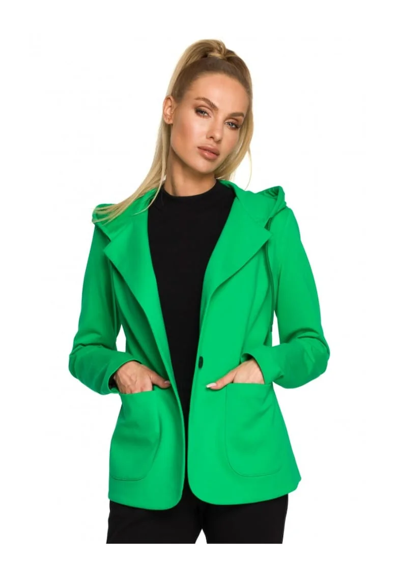 Jacheta dama,  Bumbac/Elastan, Verde