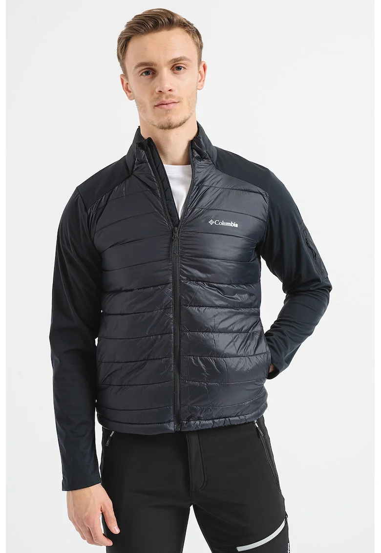 Jacheta pentru trekking Hybrid Softshell, Negru