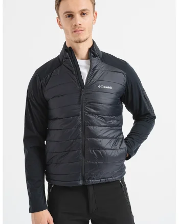 Jacheta pentru trekking Hybrid Softshell, Negru