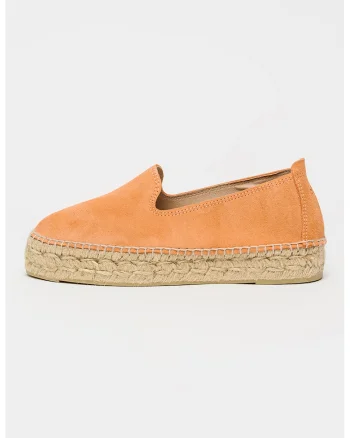 Espadrile din piele intoarsa, Portocaliu