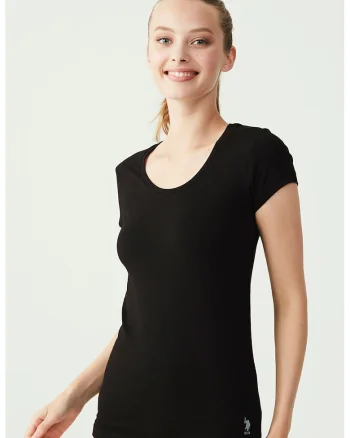 Tricou de casa cu logo discret ss, Negru