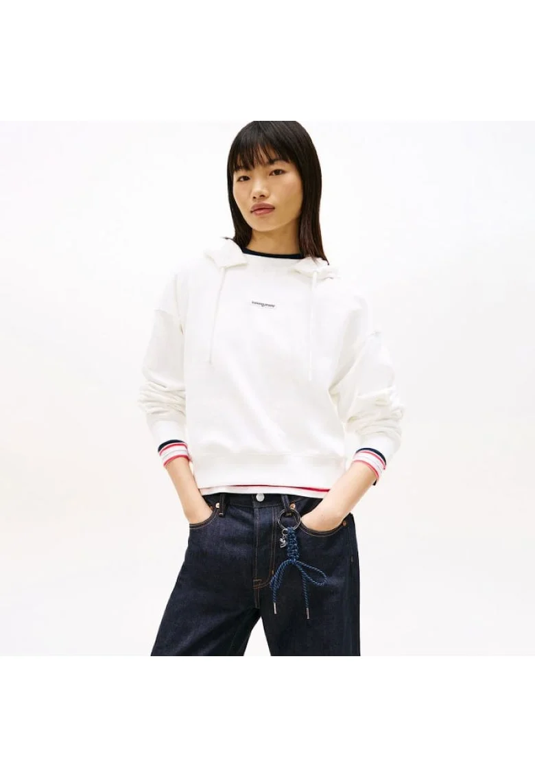 Hanorac  TJW BXY SH SCRIPT LABEL HOODIE-DW0DW22356-YBL
