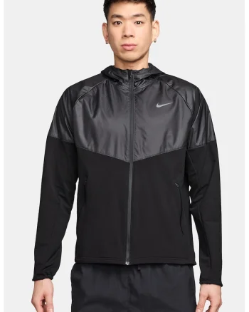 Jacheta cu fermoar, pentru antrenament Miler, Negru/Gri inchis