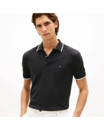 Tricou polo  PIQUE UNDERCOLLAR REG POLO-MW0MW42748-BDS