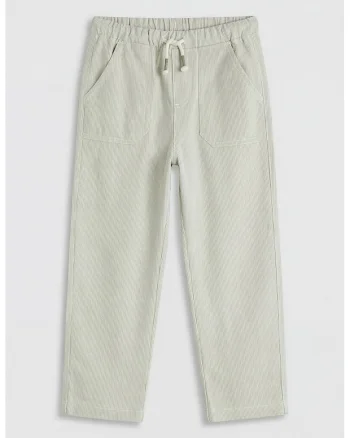Pantaloni din reiat cu snur, Verde