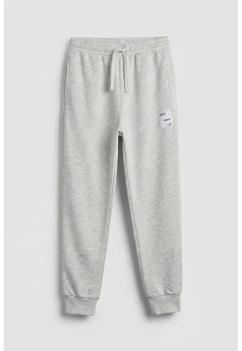 Pantaloni de trening din amestec de bumbac, Gri melange