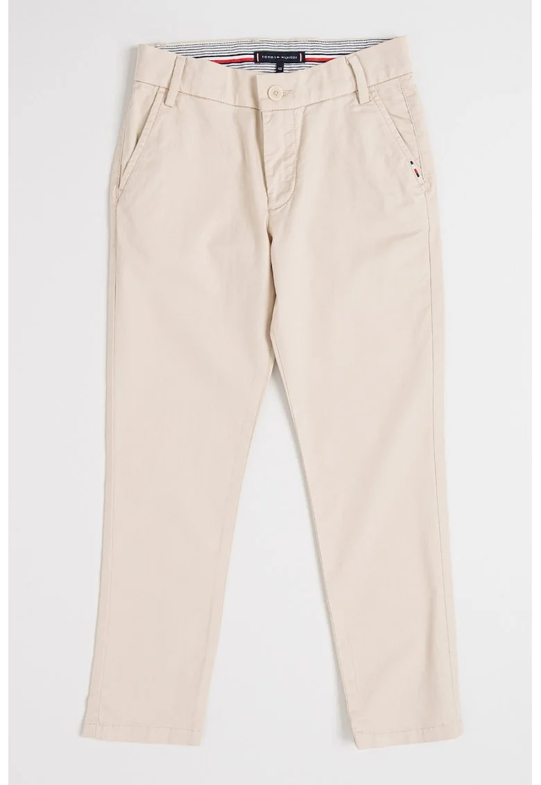 Pantaloni chino din amestec de bumbac, Bej inchis