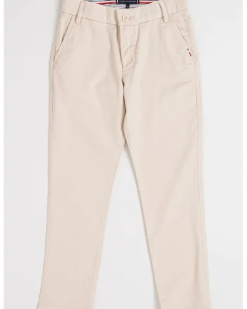 Pantaloni chino din amestec de bumbac, Bej inchis