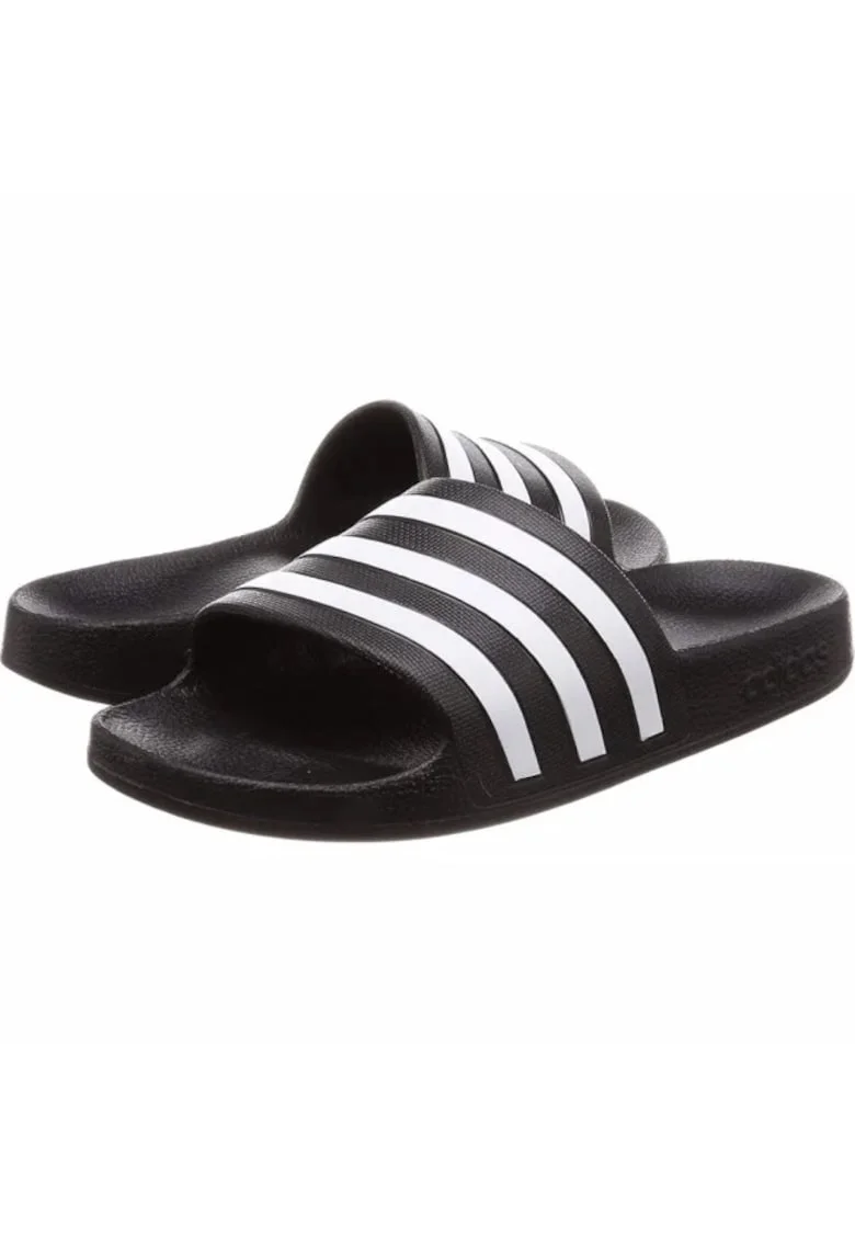 Papuci Adilette Aqua, Negru | Alb