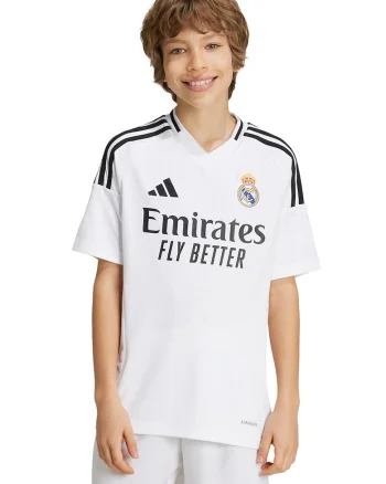 Tricou cu decolteu in V pentru fotbal Real Madrid, Alb/Negru
