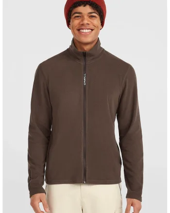 Jacheta slim-fit din fleece cu fermoar, pentru schi FWC Cruz Jack, Maro inchis