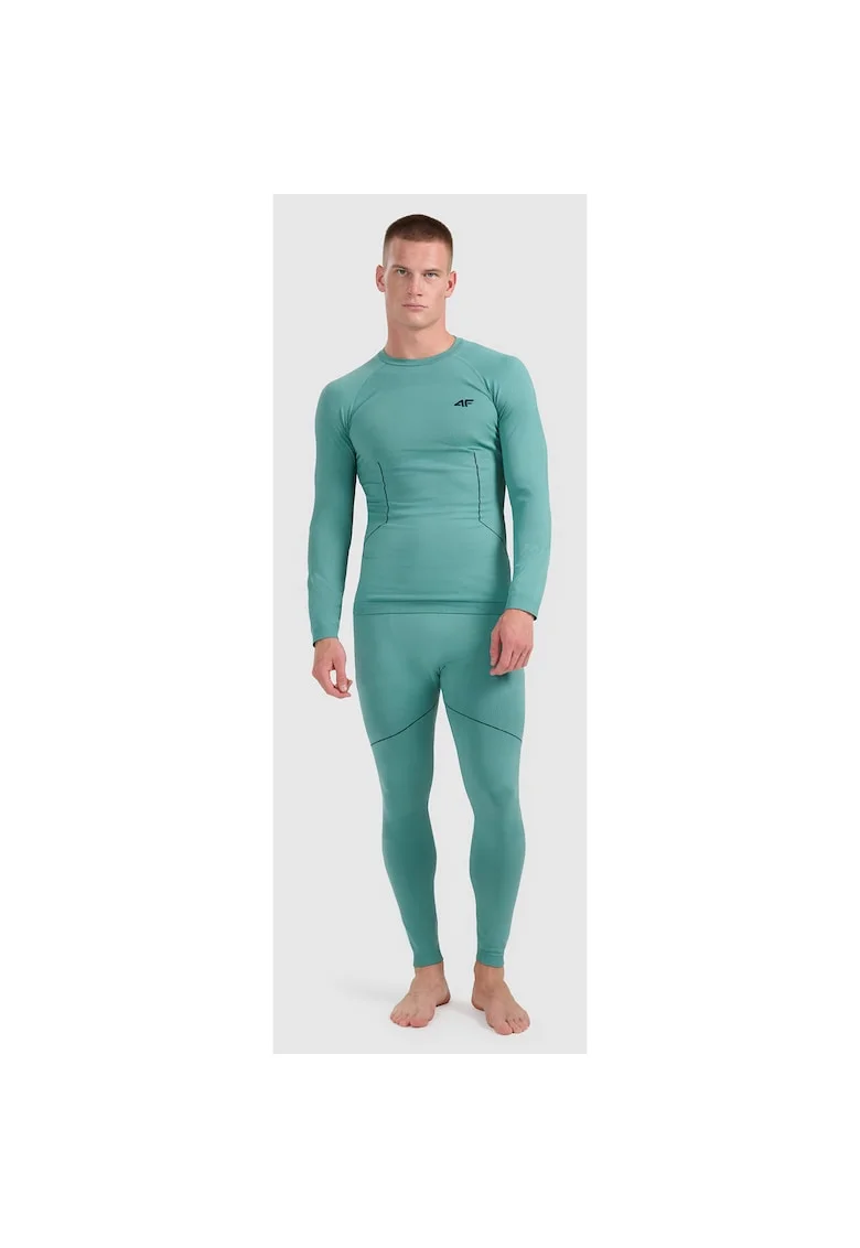 Lenjerie termoactiva  barbati, turcoaz, fara cusaturi, poliester, Verde