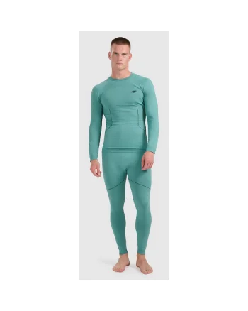 Lenjerie termoactiva  barbati, turcoaz, fara cusaturi, poliester, Verde