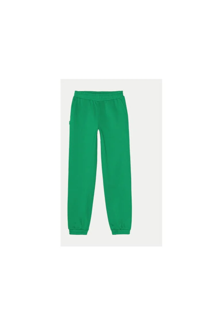 Pantaloni fete,  303943103, Bumbac/Poliester, Verde, Verde
