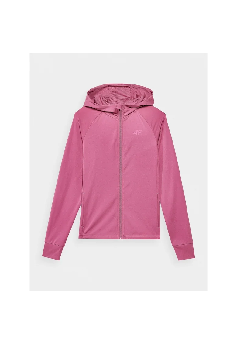 Hanorac de trening  Slim, uscare rapida, violet, material sintetic, pentru femei