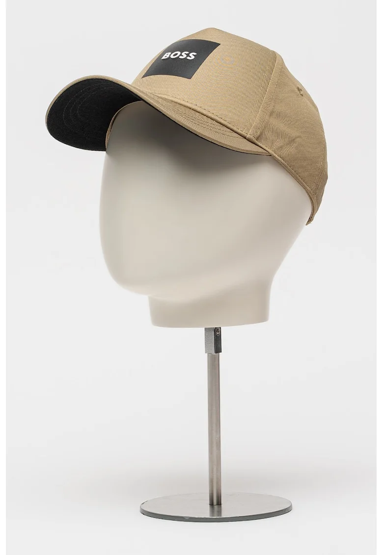 Sapca basebal cu logo, Negru/Kaki