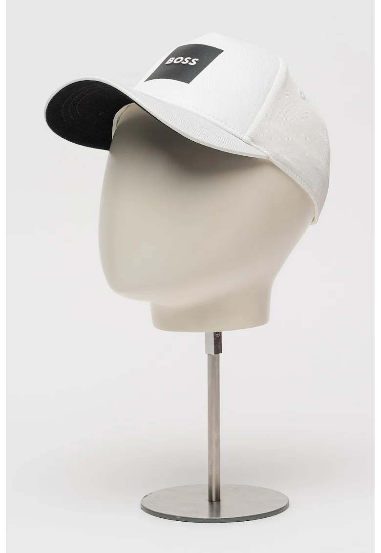 Sapca basebal cu logo, Alb/Negru