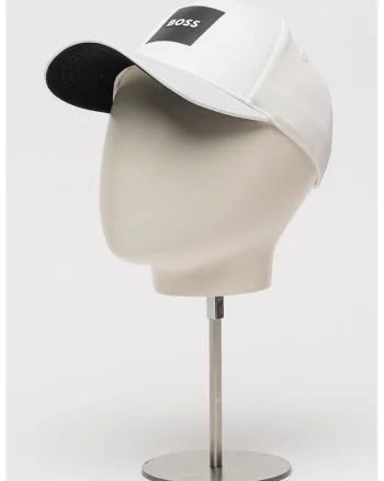 Sapca basebal cu logo, Alb/Negru