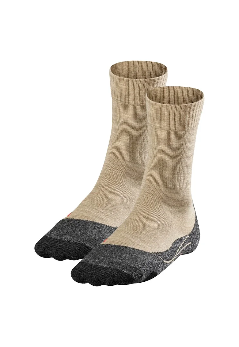 Set de sosete din amestec de lana, pentru trekking TK2- 2 perechi, Bej inchis