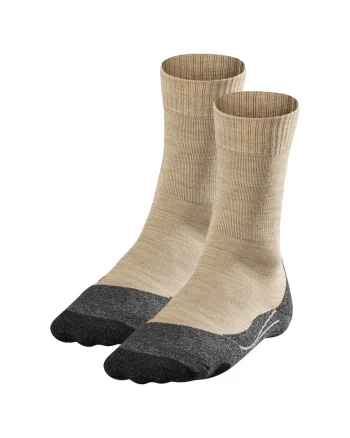 Set de sosete din amestec de lana, pentru trekking TK2- 2 perechi, Bej inchis