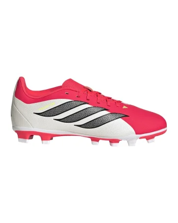 Pantofi Predator cu crampoane, pentru fotbal, Negru stins/Rosu vermillion/Alb murdar/Verde fistic