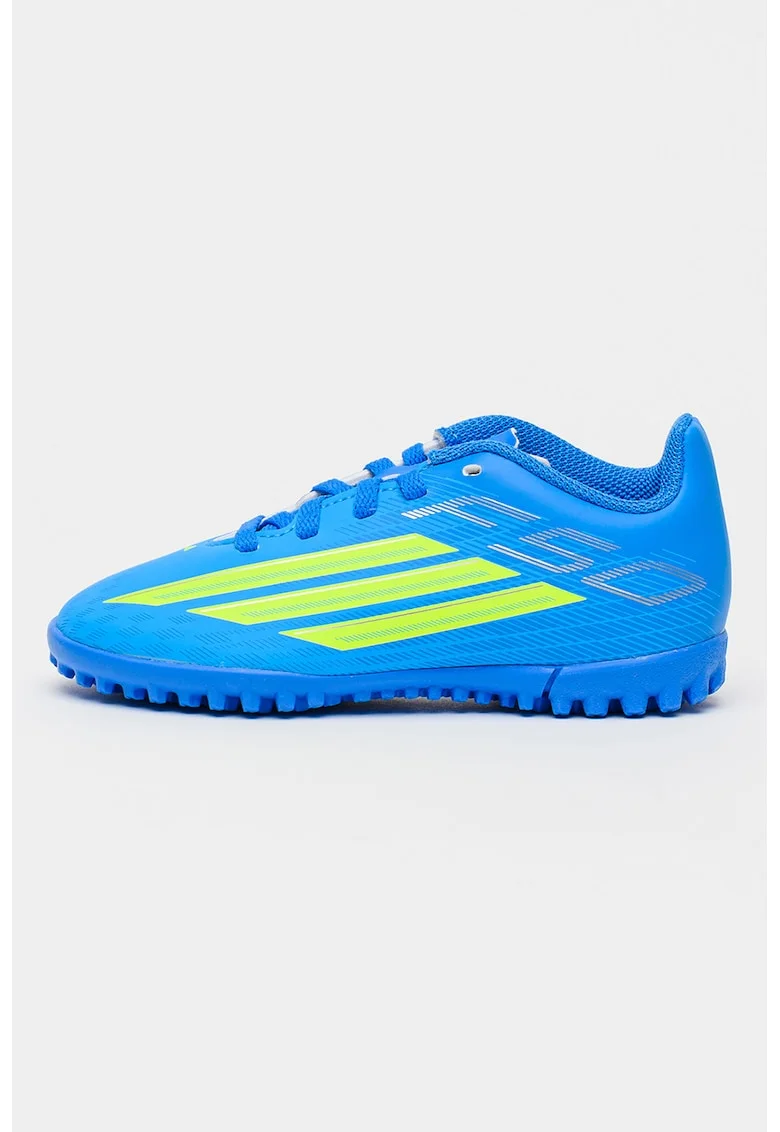 Pantofi F50 Club TF pentru fotbal, Albastru royal/Verde lime